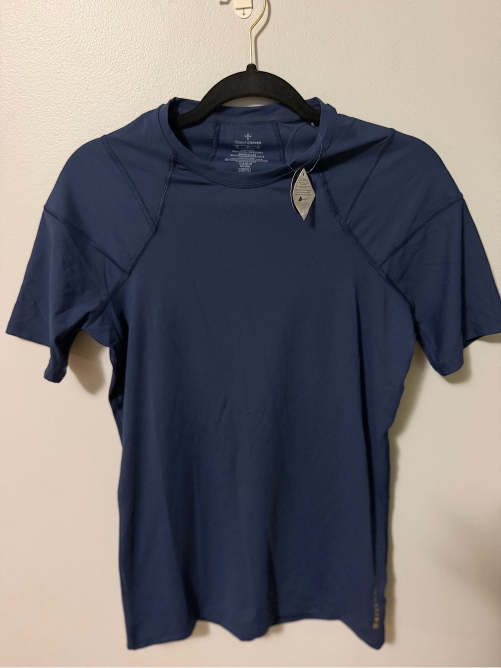 Tommie Copper Compression Performance Shirt Mens Medium Blue Short Sleeve NWT